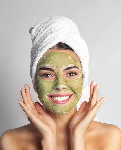 groen gezichtsmasker